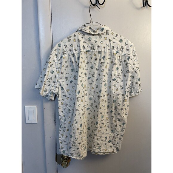 Sonoma Shirt, Men's Size XL, White, Sun Tree Flower, Button Up, Short Sleeve - Picture 5 of 5